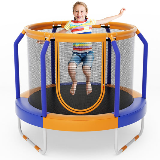 Recreational Trampoline with Heavy-duty Metal Frame for Kids