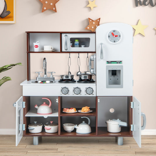 Pretend Play Kitchen Toy with Realistic Sounds and Lights