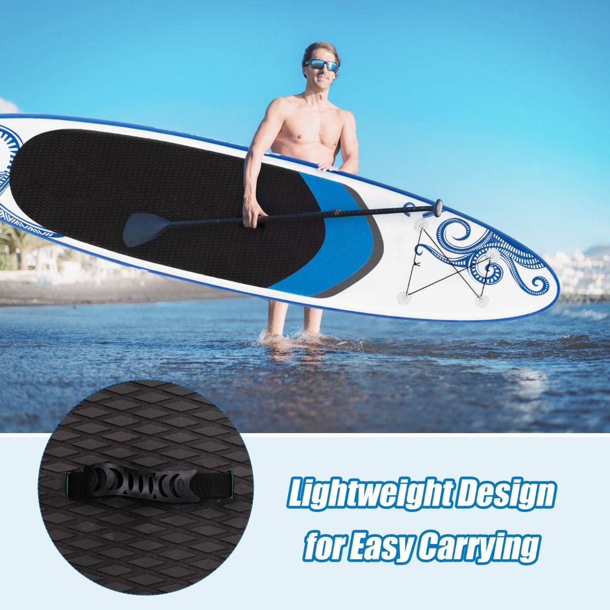 Portable Surfboard with Premium Sup Accessories & Adjustable Paddle