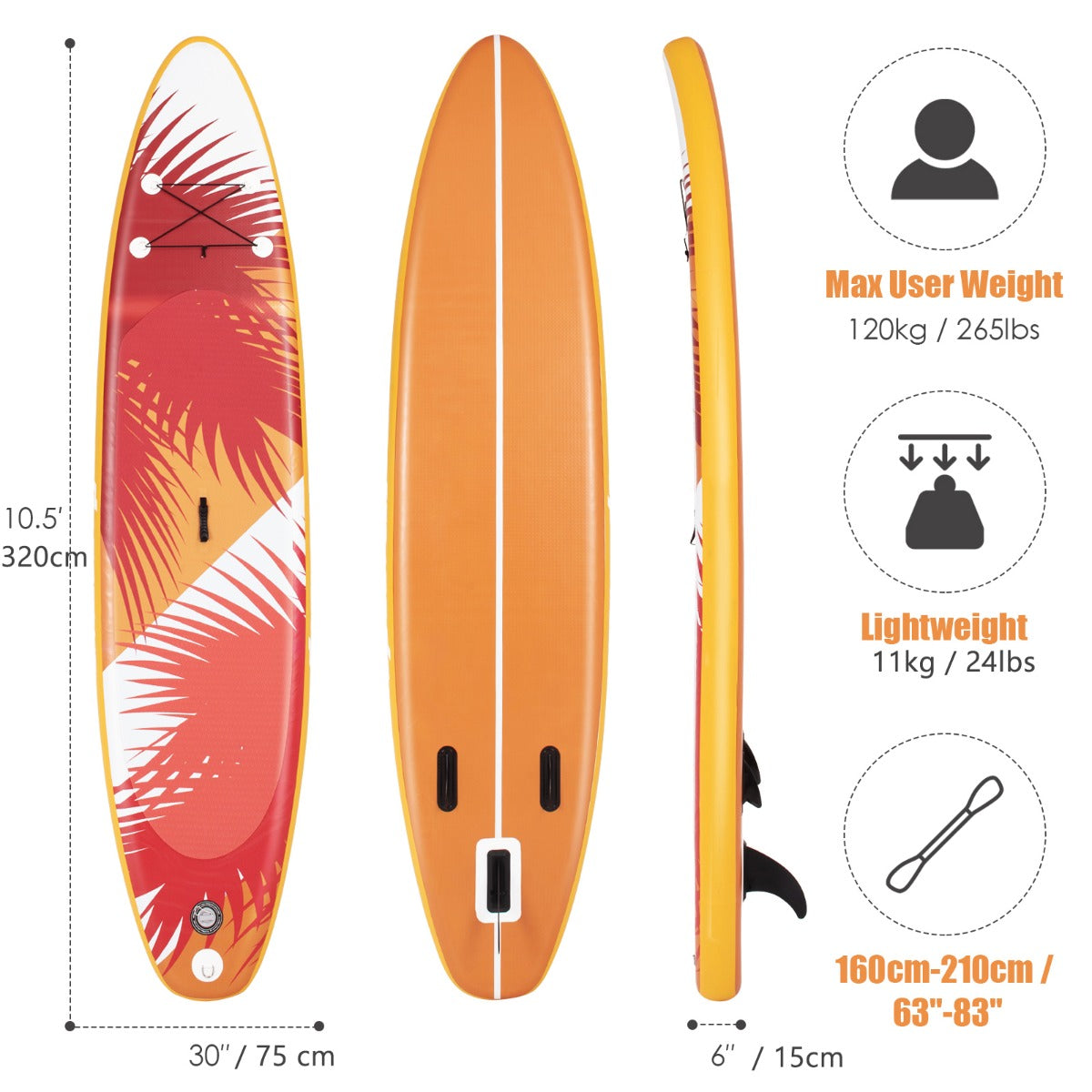 Inflatable Stand Up Paddle Board with Premium Sup Accessories