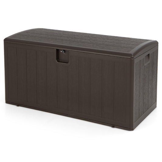 400L Indoor Outdoor Deck Storage Box Bench with Lid and Handles for Cushions