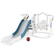 Toddler Slide and Swing Set with Basketball Pump and Stickers for Children 18+ Months Old