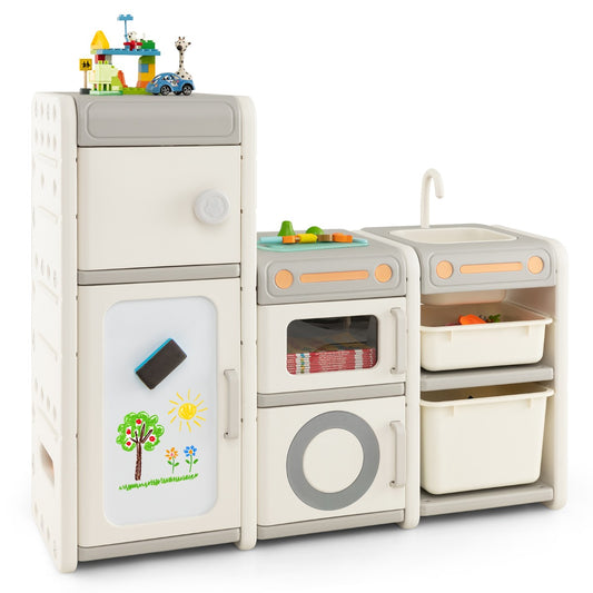 Multipurpose Toy Chest and Bookshelf with Magnetic Whiteboard