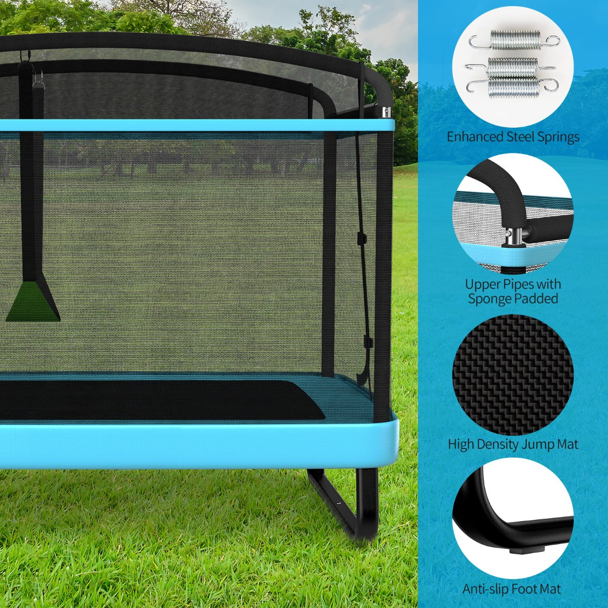 Sturdy Recreational Trampoline with Swing for Kids