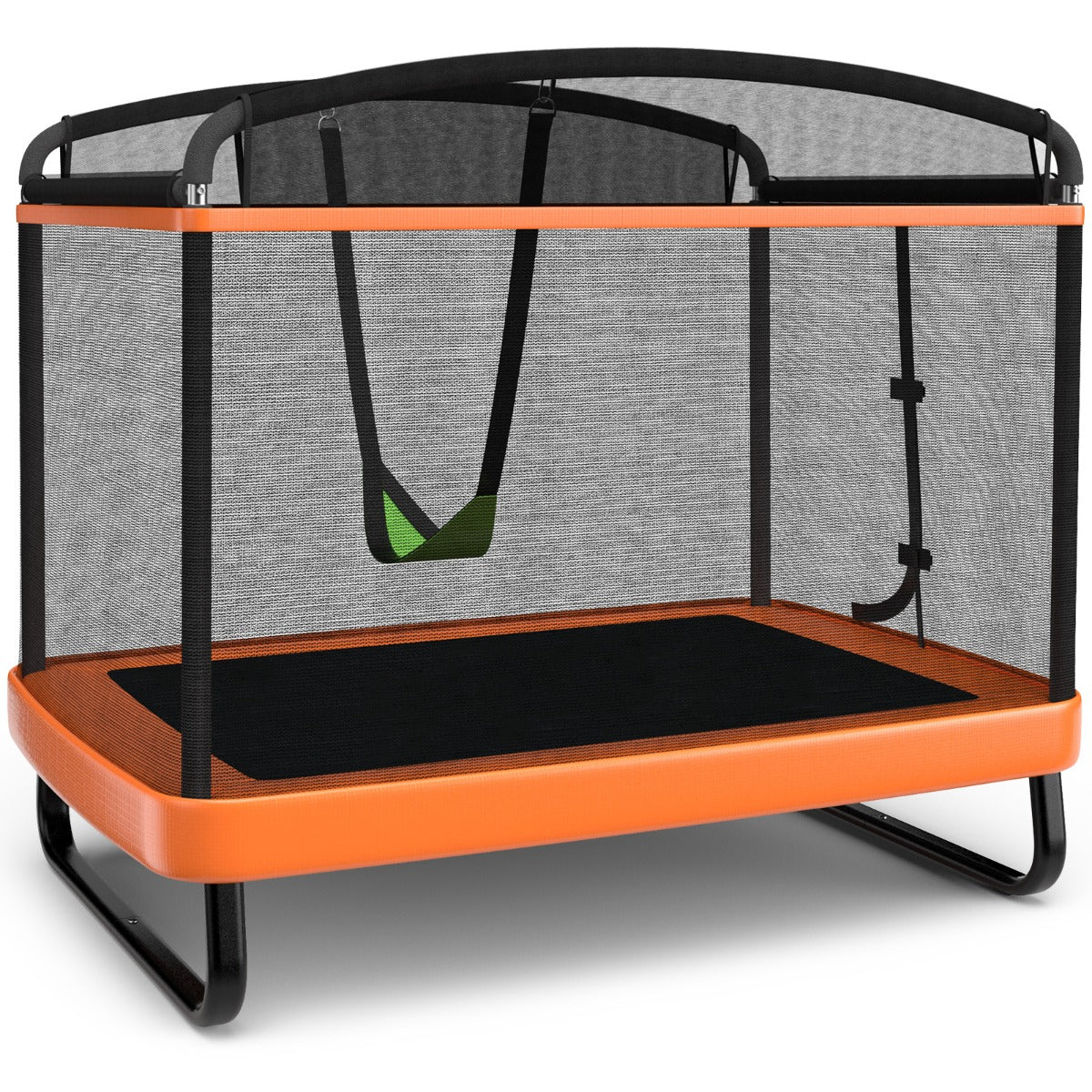 Sturdy 6 FT Recreational Trampoline with Swing for Kids