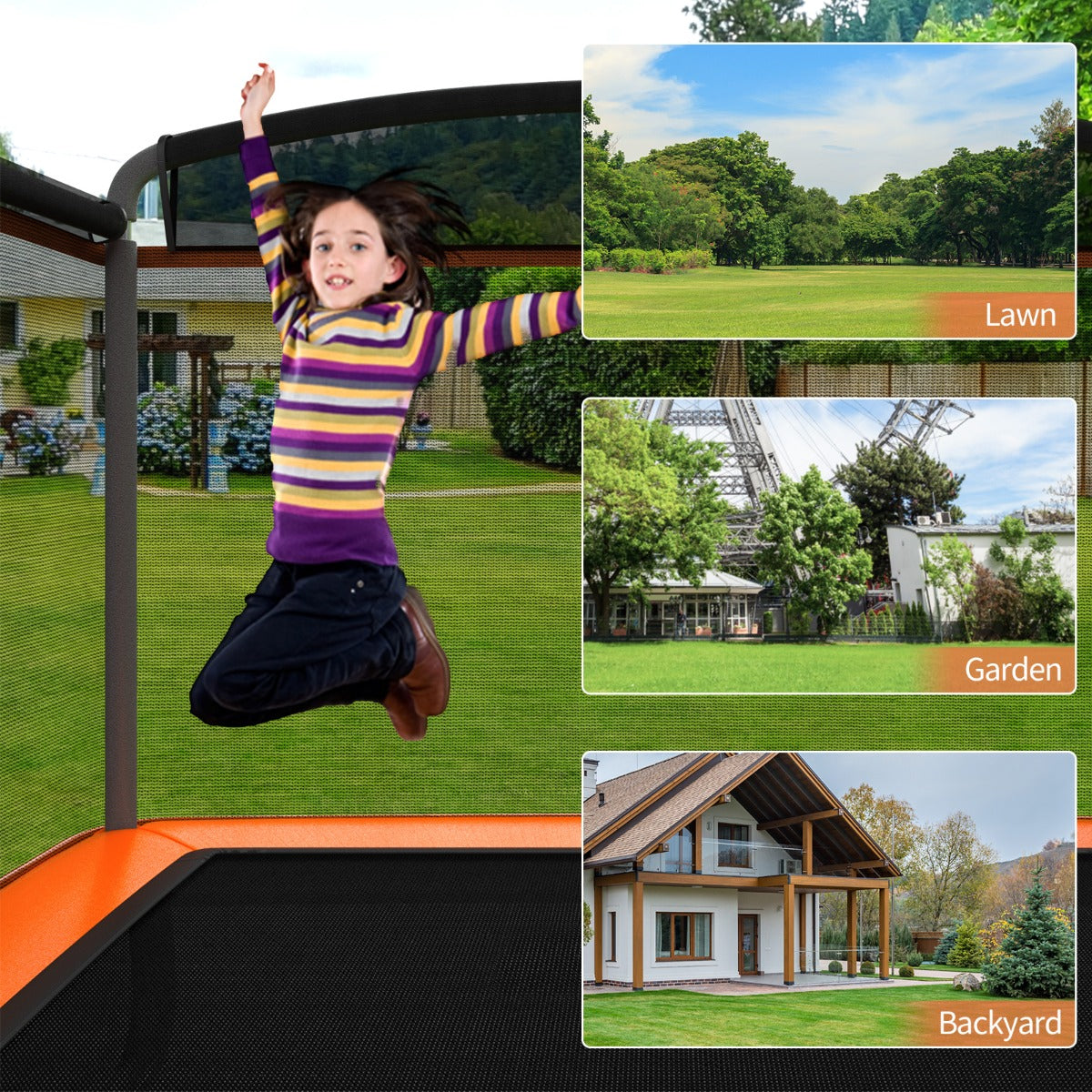 Sturdy 6 FT Recreational Trampoline with Swing for Kids