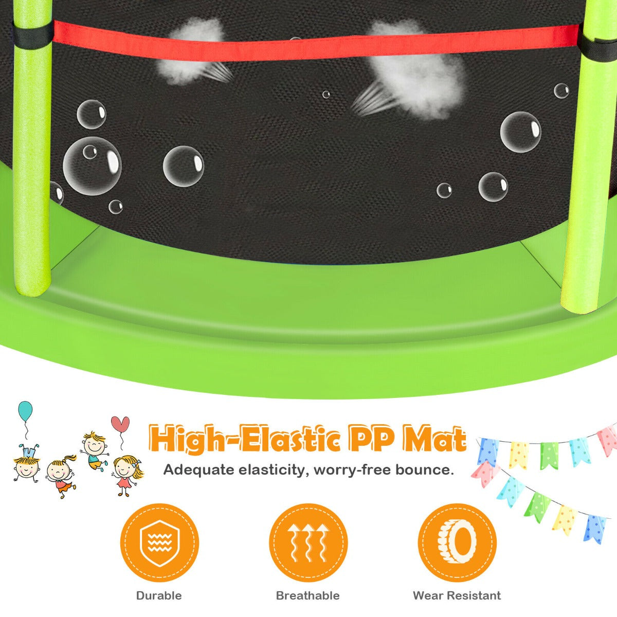 Mini Kids Trampoline with Enclosure Net for Family Games