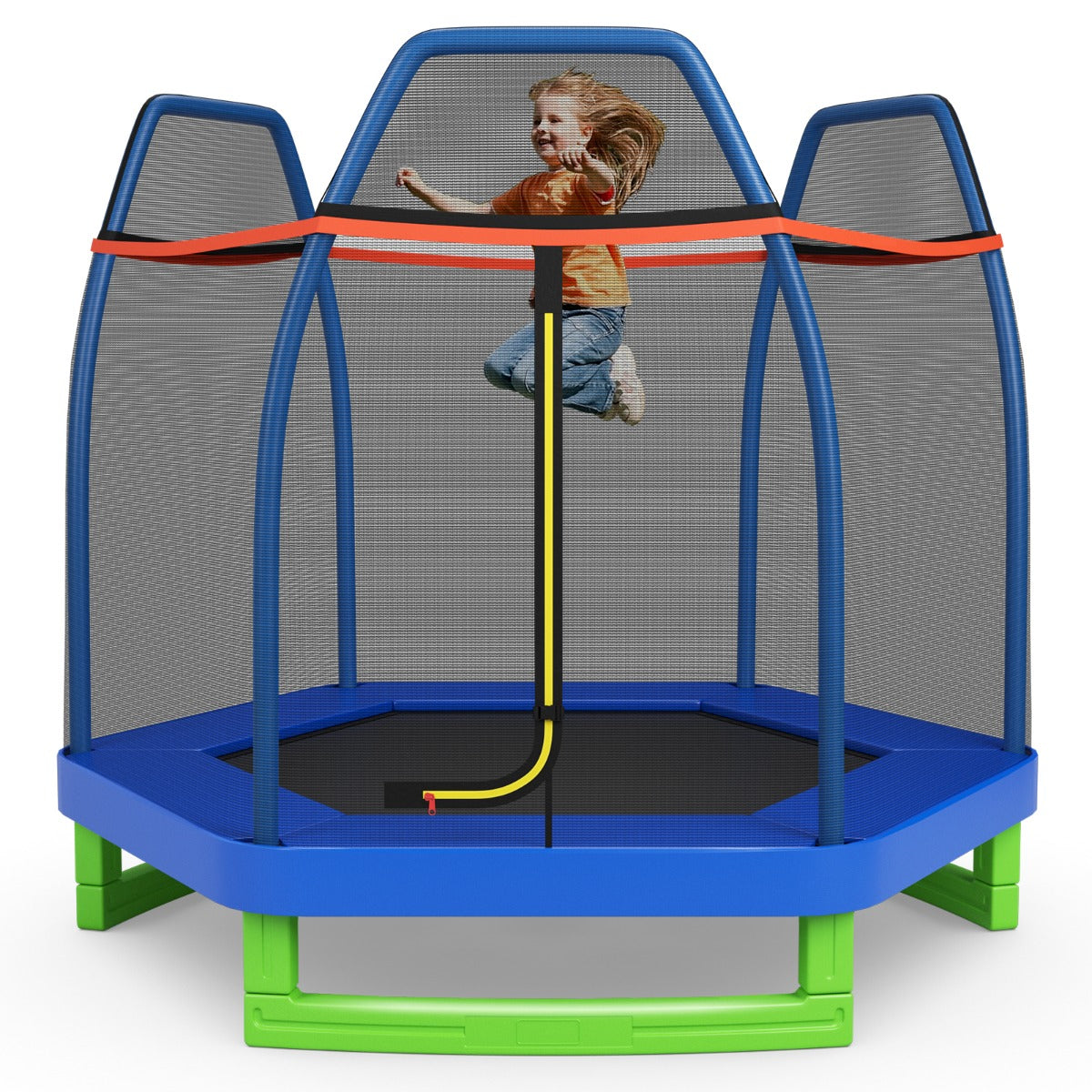 Kids Trampoline with Safety Enclosure Net for Outdoor Play