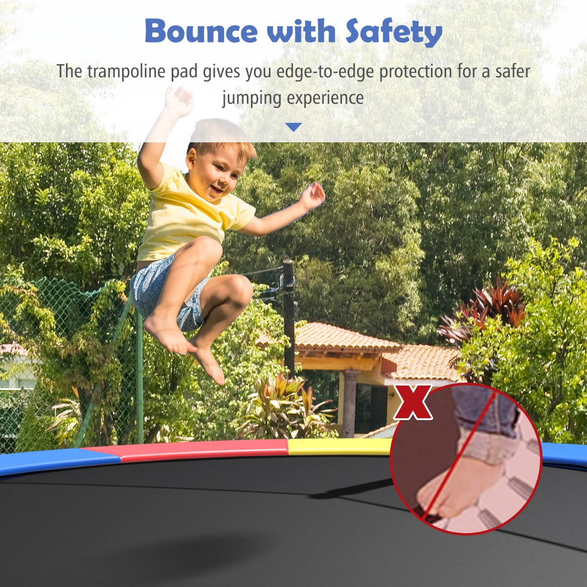 14 FT Waterproof Trampoline Replacement Safety Pad