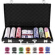 300 Pieces Casino Poker Chip Set with Aluminum Case for Party Game