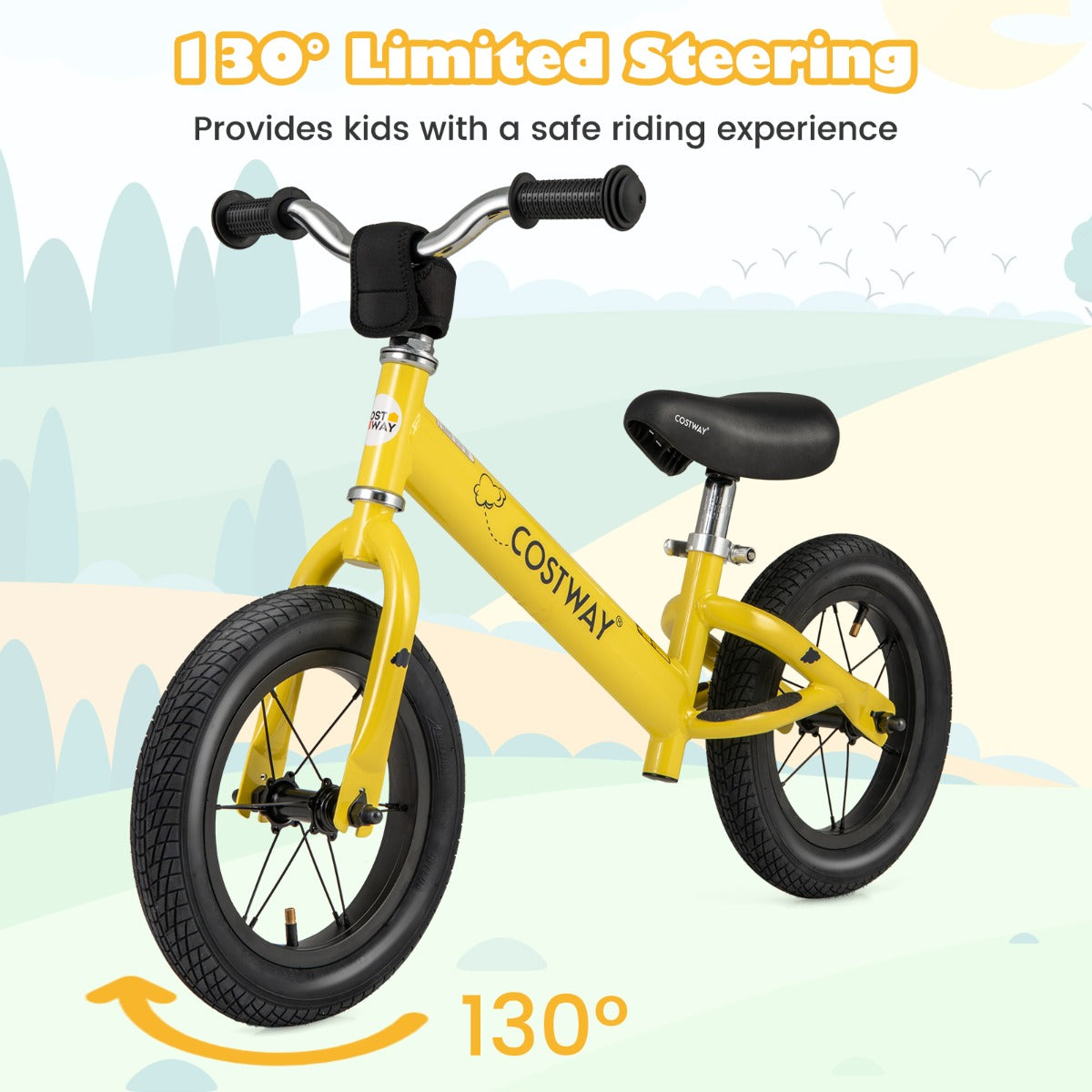 30 cm Toddler Balance Bike with Height Adjustable Handlebar and Seat