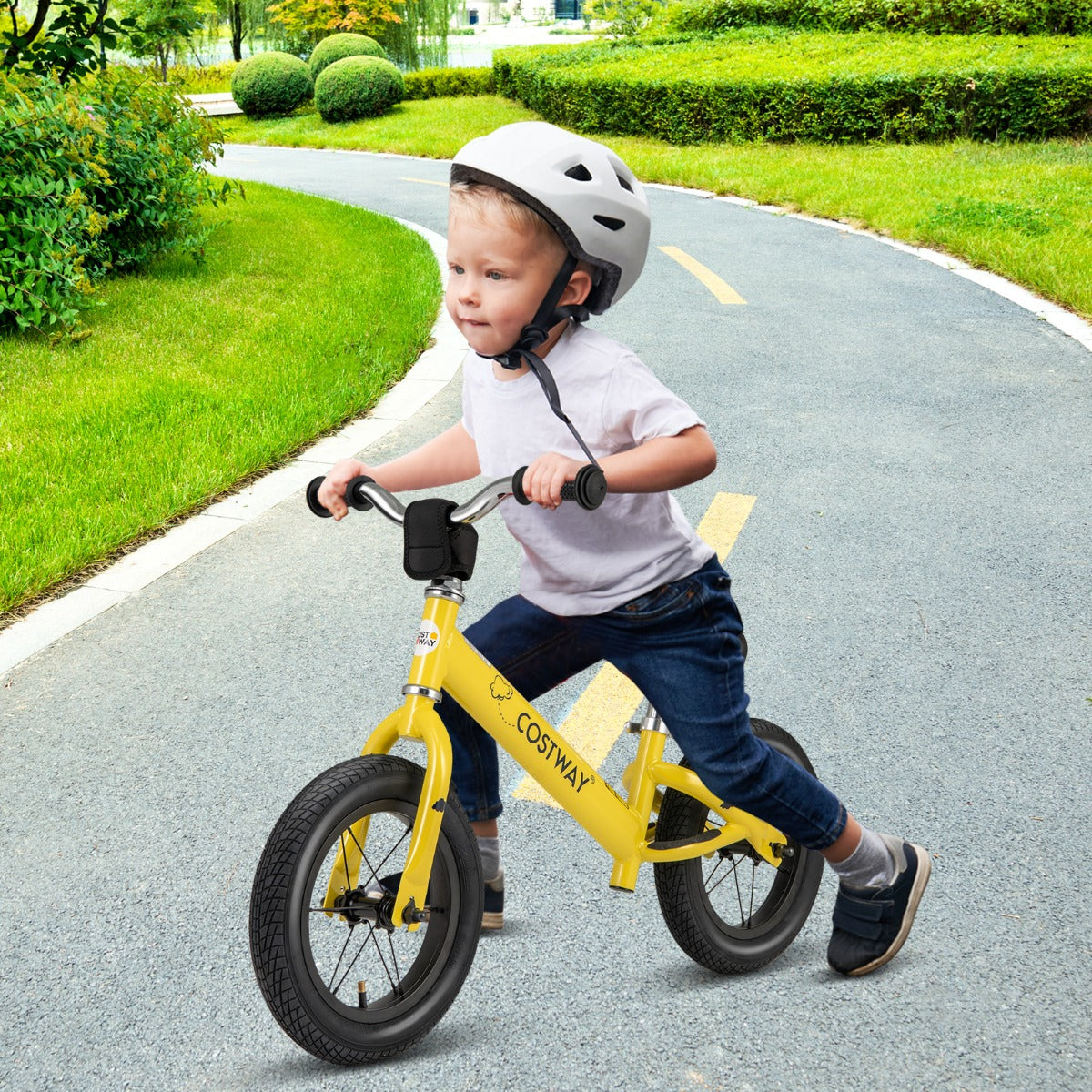 30 cm Toddler Balance Bike with Height Adjustable Handlebar and Seat