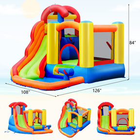 Kid Inflatable Bounce House Water Slide Castle with Blower for Outdoor