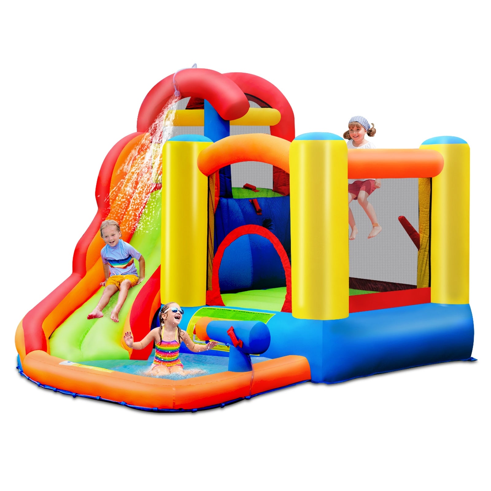 Kid Inflatable Bounce House Water Slide Castle with Blower for Outdoor