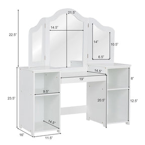 2 in 1 Detachable Design Kids Vanity Dressing Table