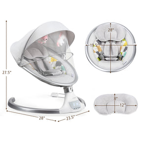 Remote Control Portable Baby Swing Electric Rocking Chair with Music Timer and Net Cover