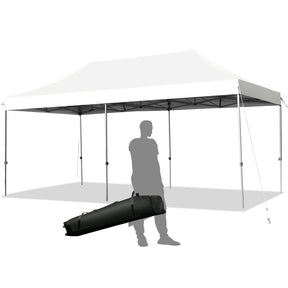 10 x 20 Feet Adjustable Folding Heavy Duty Sun Shelter with Carrying Bag