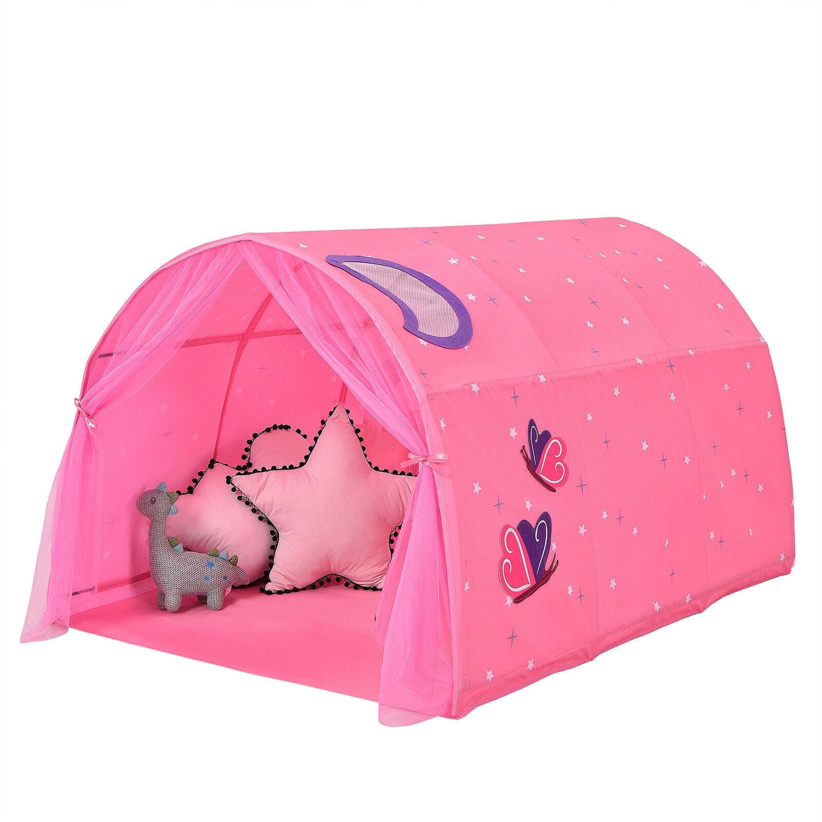 Kids Galaxy Starry Sky Dream Portable Kids Bed Play Tent with Double Net Curtain