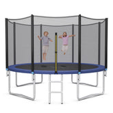 8/10/12/14/15/16 Feet Outdoor Trampoline Bounce Combo with Safety Closure Net Ladder