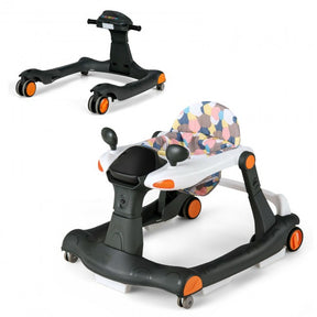 2-in-1 Foldable  Baby Activity Walker with Adjustable Height and Speed