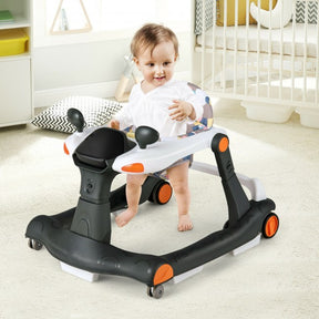 2-in-1 Foldable  Baby Activity Walker with Adjustable Height and Speed