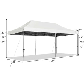 10 x 20 Feet Adjustable Folding Heavy Duty Sun Shelter with Carrying Bag