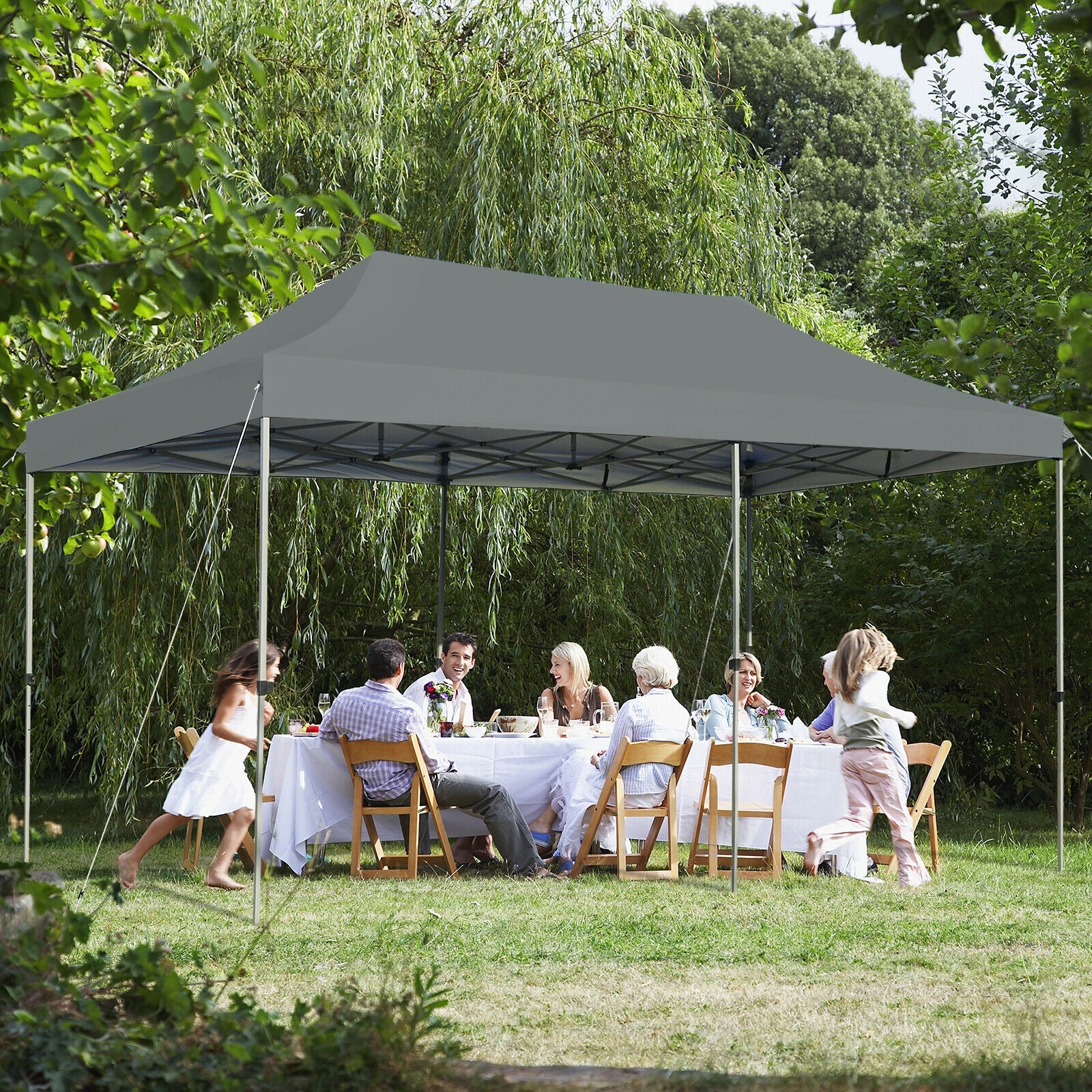 10 x 20 Feet Adjustable Folding Heavy Duty Sun Shelter with Carrying Bag