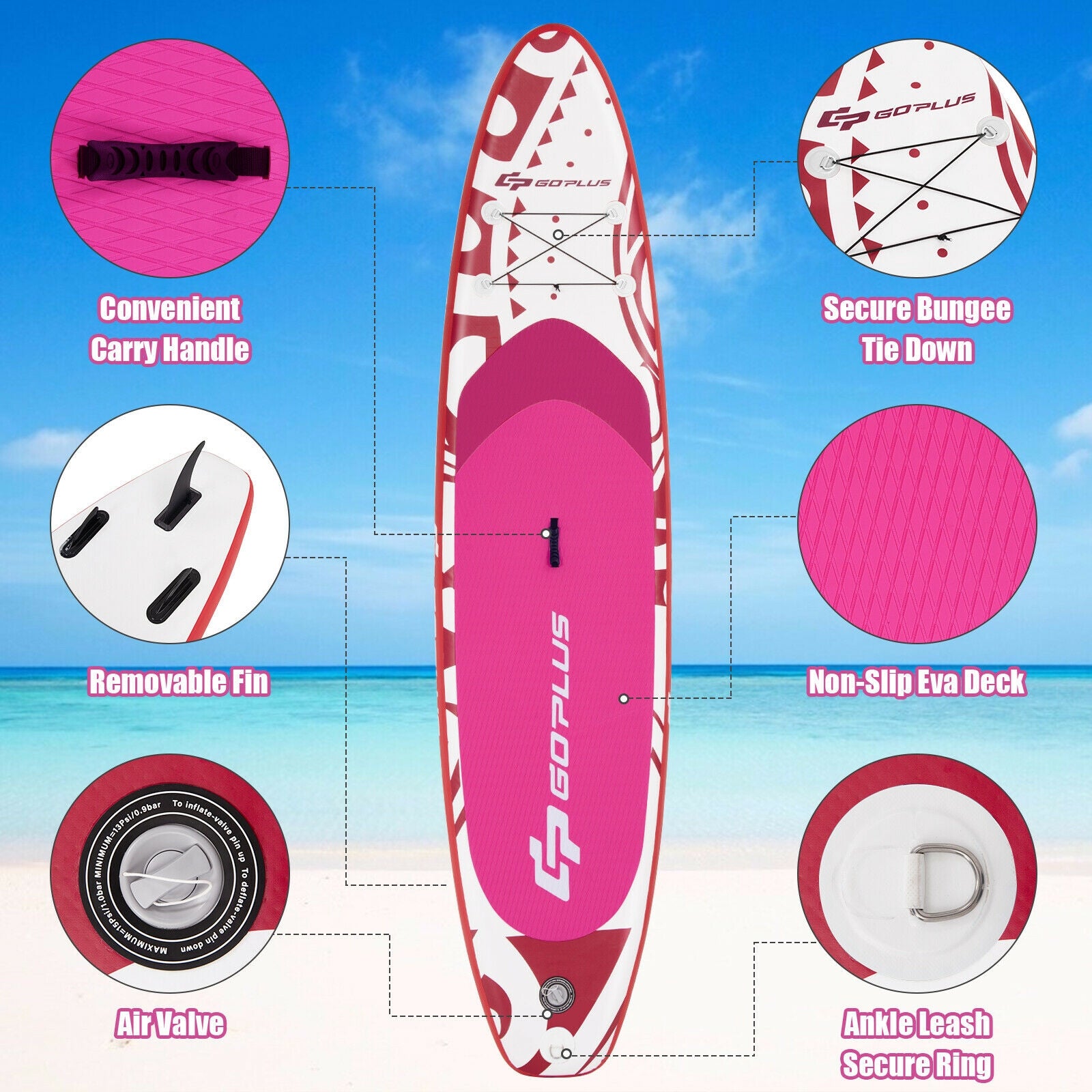 Inflatable Adjustable Paddle Board with Carry Bag