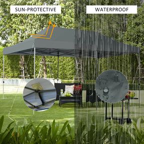 10 x 20 Feet Adjustable Folding Heavy Duty Sun Shelter with Carrying Bag