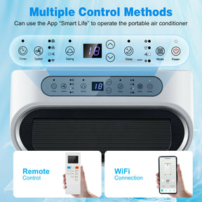 12000 BTU Portable 4-in-1 Air Conditioner with Smart Control and 24H Timer