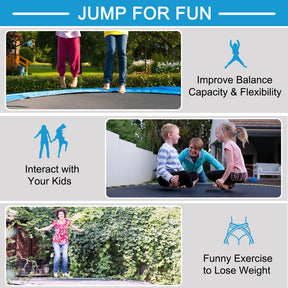 8/10/12/14/15/16 Feet Outdoor Trampoline Bounce Combo with Safety Closure Net Ladder