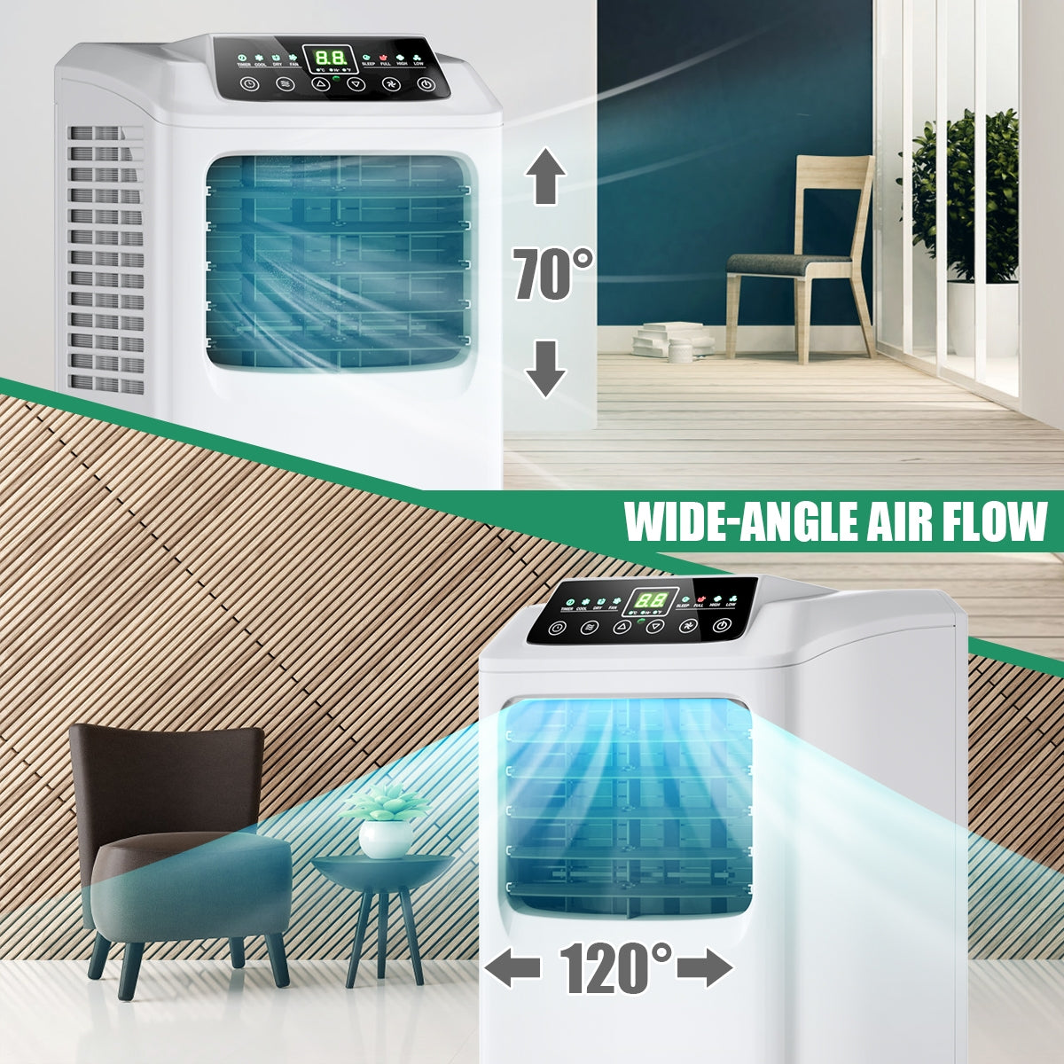 8000 BTU Portable Air Conditioner for Home and Office