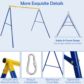 660 LBS Extra-Large A-Shaped Swing Stand with Anti-Slip Footpads