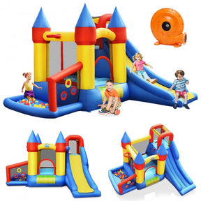 Inflatable Bounce House with Balls and 780W Blower for Kids