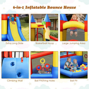 Inflatable Bounce House with Balls and 780W Blower for Kids