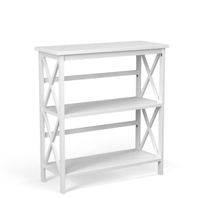 Hikidspace 3-Tier Wooden Multi-Functional Storage Bookshelf for Books