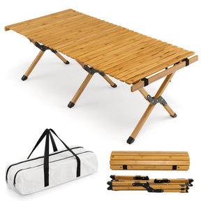 Hikidspace Folding Picnic Table with Carry Bag for Camping, BBQ and Patio