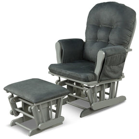 Recliners and Ottoman Set with Padded Armrests and Detachable Cushion