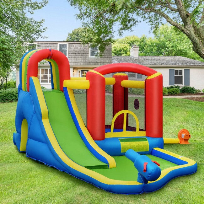 Inflatable Water Slide Bounce House Castle with Blower for Kids