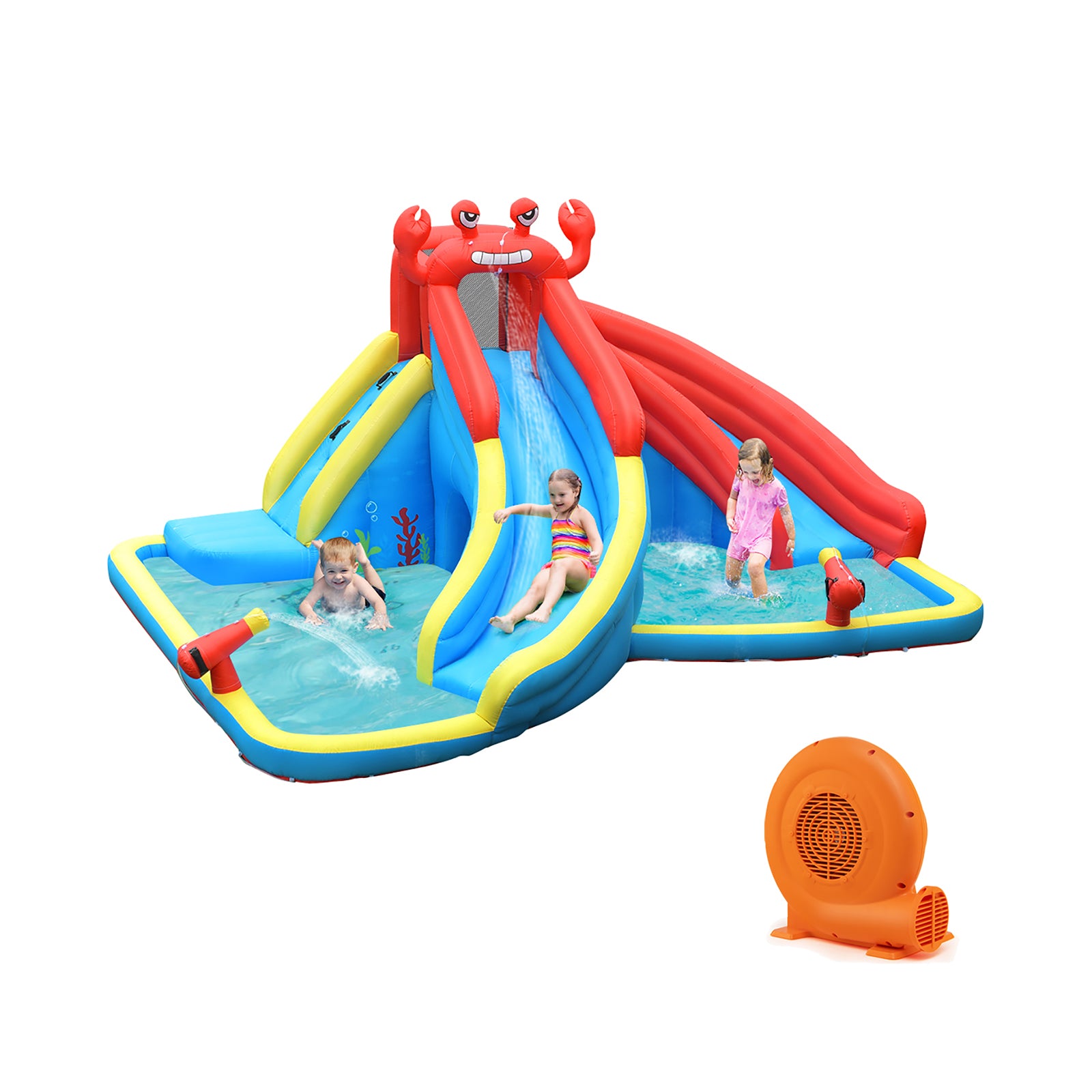 Inflatable Water Slide Crab Dual Slide Bounce House