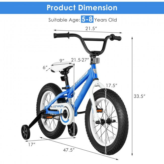 Kids Bike Bicycle with Training Wheels for 5-8 years Kids