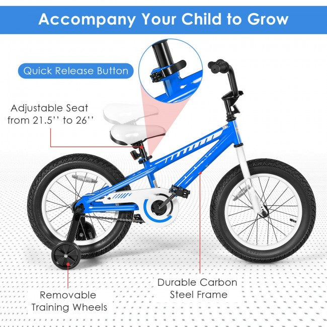 Kids Bike Bicycle with Training Wheels for 5-8 years Kids