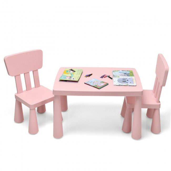 3 Pieces Multifunction Kids Activity Table and Chair Set