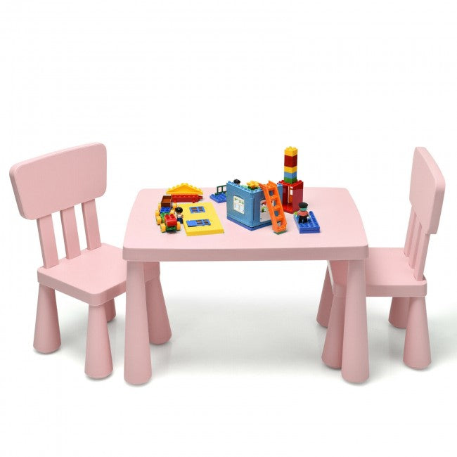 3 Pieces Multifunction Kids Activity Table and Chair Set