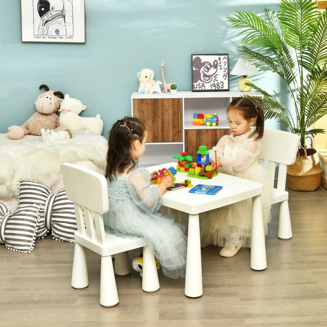 3 Pieces Multifunction Kids Activity Table and Chair Set