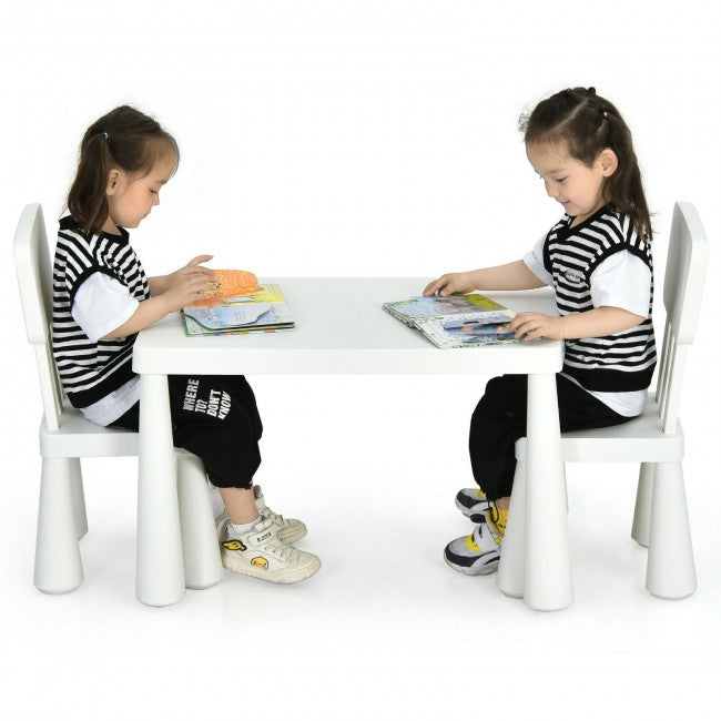 3 Pieces Multifunction Kids Activity Table and Chair Set