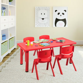 Hikidspace Kids Plastic Rectangular Learn and Play Table for Outdoor