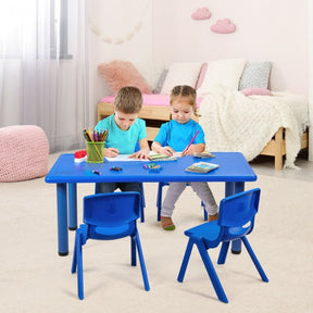 Hikidspace Kids Plastic Rectangular Learn and Play Table for Outdoor