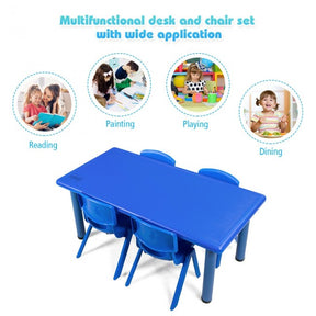 Hikidspace Kids Plastic Rectangular Learn and Play Table for Outdoor