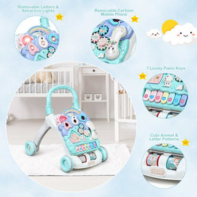 Sit-to-Stand Baby Learning Walker with Musical Toy